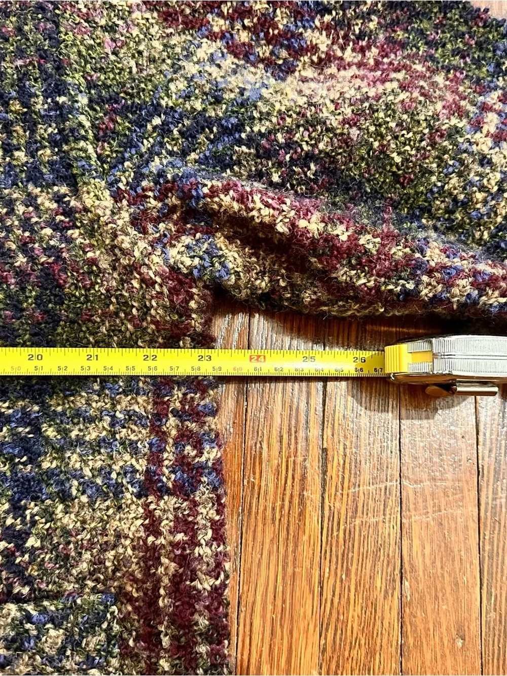 XL Women’s Weave Of The Irish Wool Blend Plaid Purple Multicolor Buttoned Jacket - Picture 4 of 7